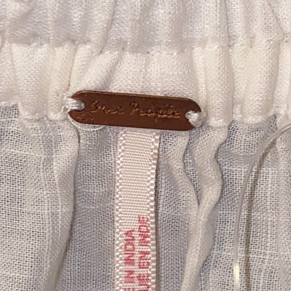 NWT FreePeople Ivory Lace Short Sleeve Off Shoulder Party Peasant Top in Ivory S - Picture 9 of 16